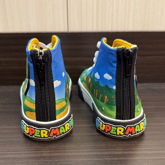 Super Mario Kids High-Top Sneakers - Blue, Black, Yellow - Picture 5 of 6